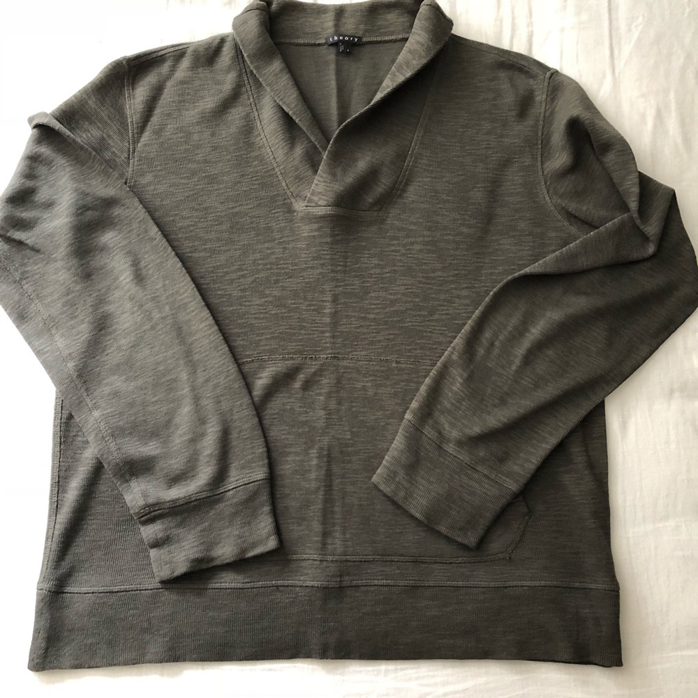 Theory shawl collar lightweight knit.